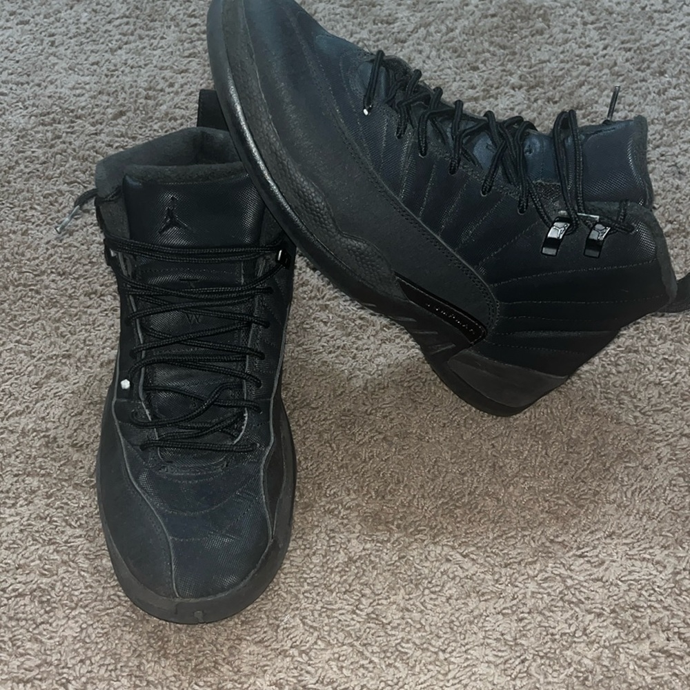 COPY - BQ6851-001 Air Jordan 12 Retro Winterized Triple Black Size 10.5